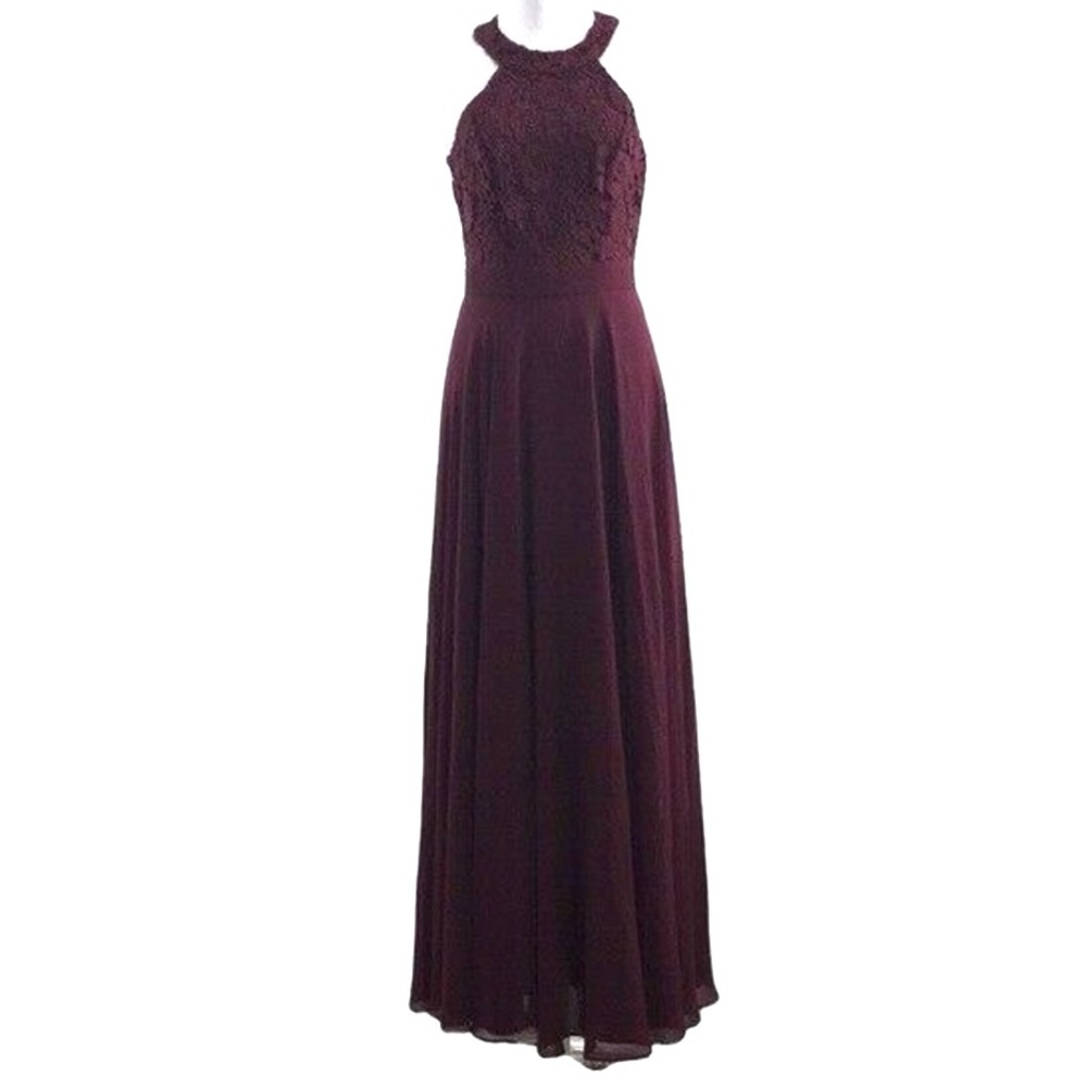 Lulus Picture Perfect Floral Crochet Lace Overlay Maxi Dress Womens Small